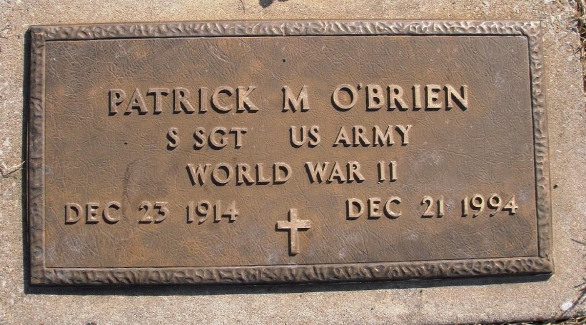 OK, Grove, Olympus Cemetery, Military Headstone, O'Brien, Patrick M.