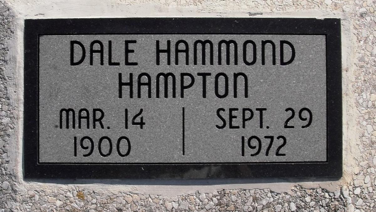 OK, Grove, Olympus Cemetery, Headstone, Hampton, Dale Hammond