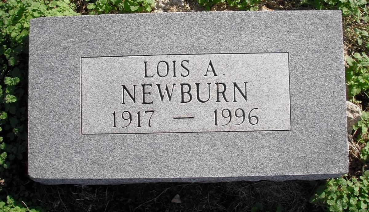 OK, Grove, Olympus Cemetery, Headstone, Newburn, Lois A.