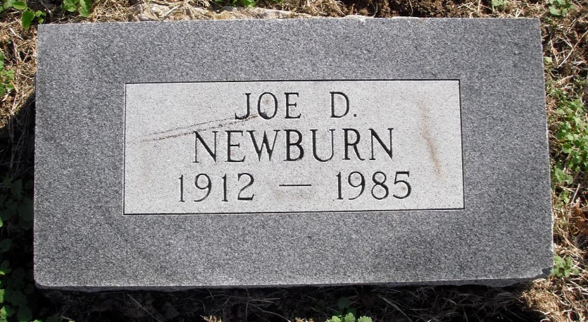 OK, Grove, Olympus Cemetery, Headstone, Newburn, Joe D.