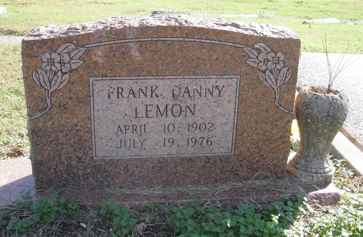 OK, Grove, Olympus Cemetery, Headstone, Lemon, Frank Danny