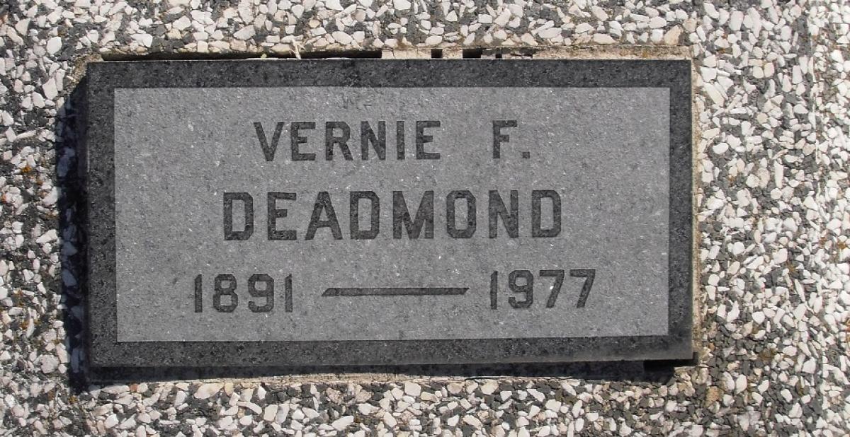 OK, Grove, Olympus Cemetery, Headstone, Deadmond, Vernie F.