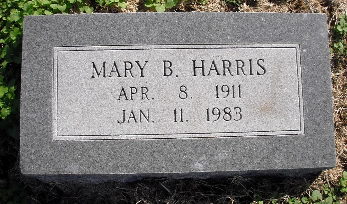 OK, Grove, Olympus Cemetery, Headstone, Harris, Mary B.