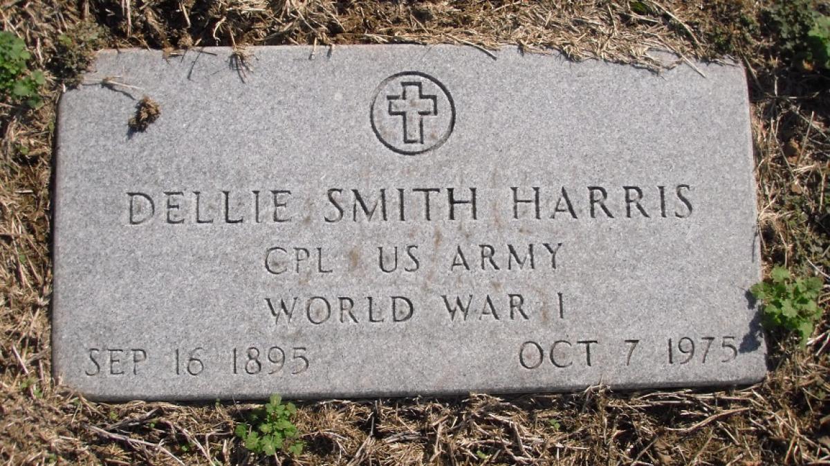 OK, Grove, Olympus Cemetery, Military Headstone, Harris, Dellie (Smith)