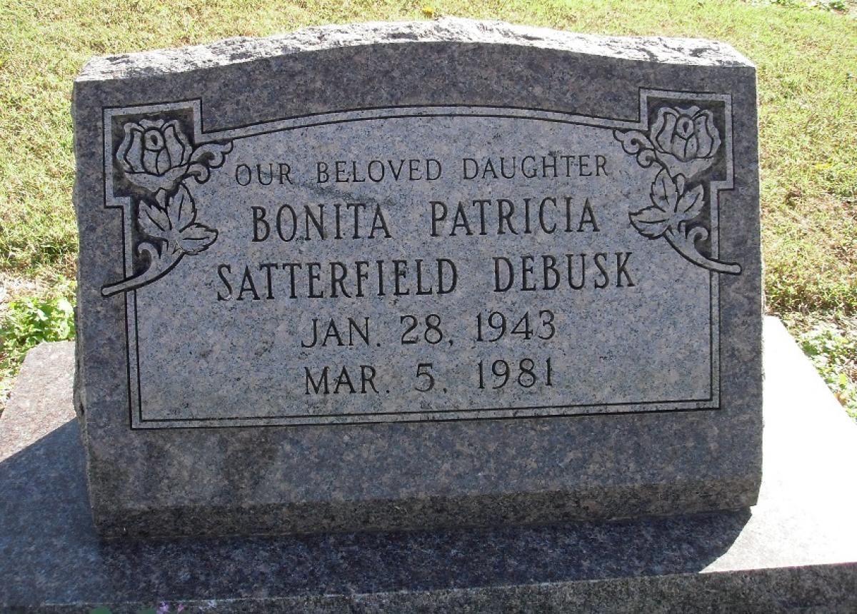 OK, Grove, Olympus Cemetery, Headstone, Debusk, Bonita Patricia (Satterfield)