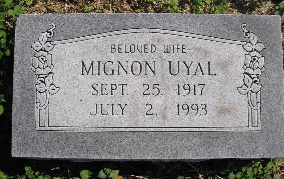 OK, Grove, Olympus Cemetery, Headstone, Uyal, Mignon