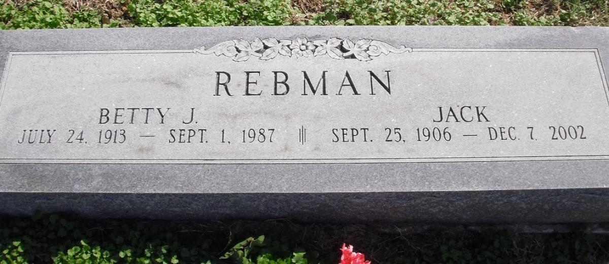 OK, Grove, Olympus Cemetery, Headstone, Rebman, Jack & Betty J.