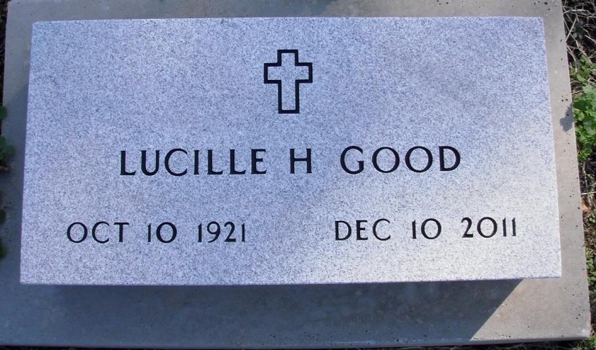 OK, Grove, Olympus Cemetery, Headstone, Good, Lucille H.