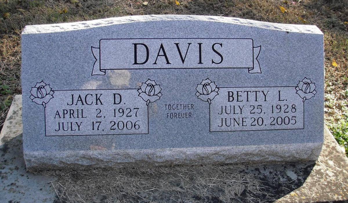 OK, Grove, Olympus Cemetery, Headstone, Davis, Jack D. & Betty L.
