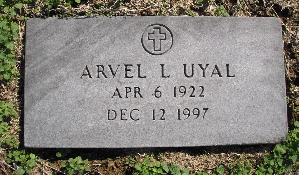 OK, Grove, Olympus Cemetery, Headstone, Uyal, Arvel L.