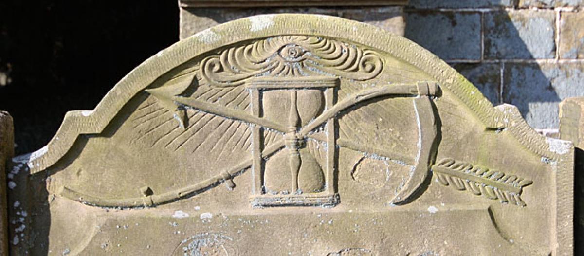 OK, Grove, Headstone Symbols and Meanings, Scythe and Hourglass