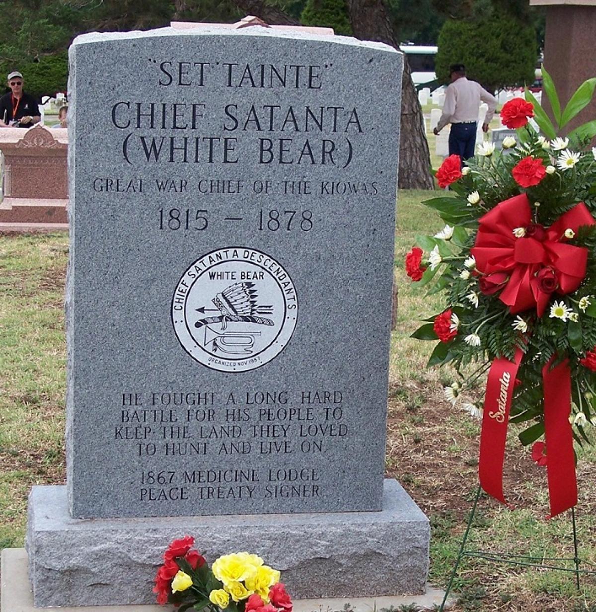 OK, Grove, Headstone Symbols and Meanings, Chief Satanta Descendants