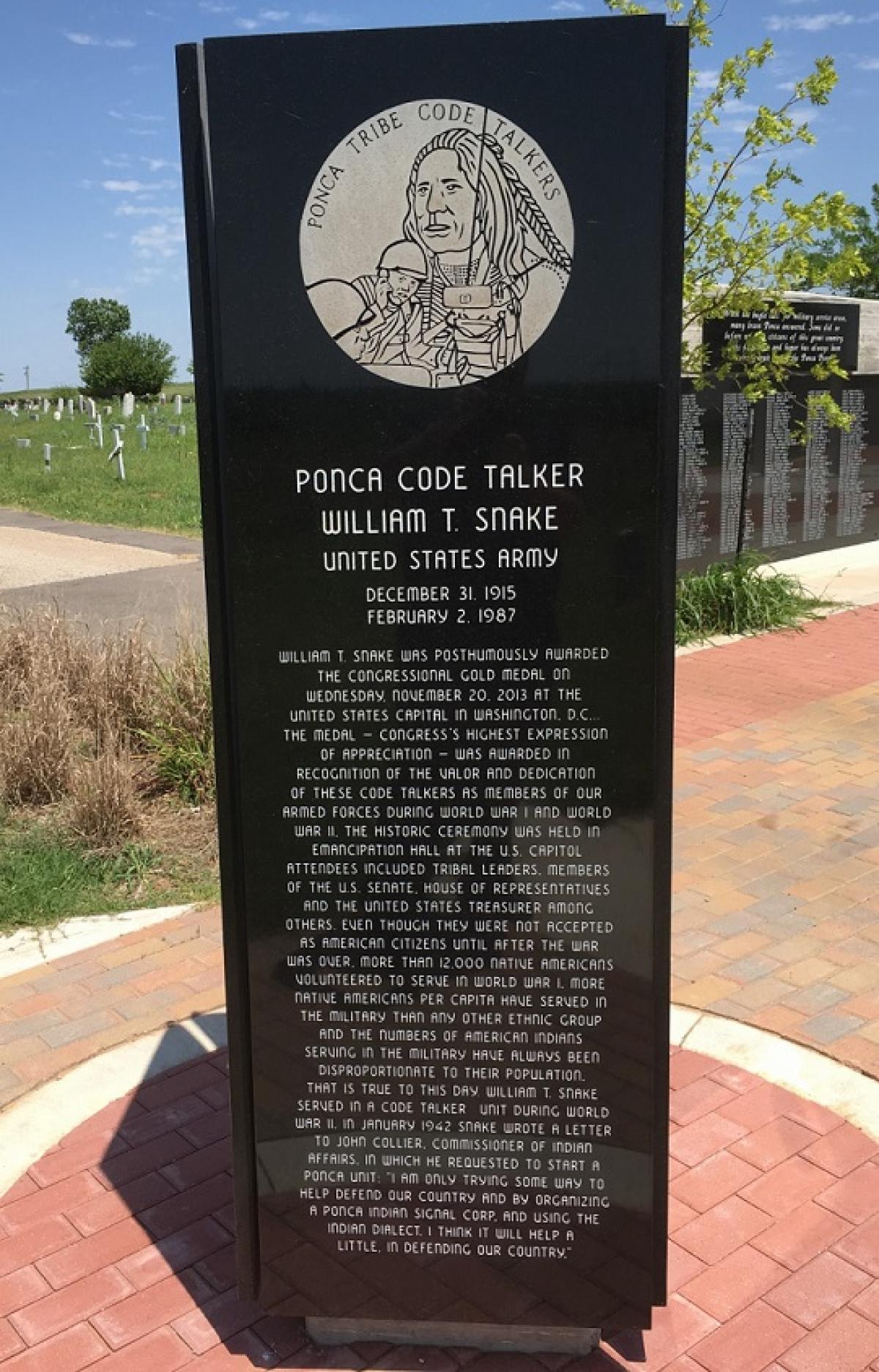 OK, Grove, Headstone Symbols and Meanings, Ponca Tribe, Code Talker