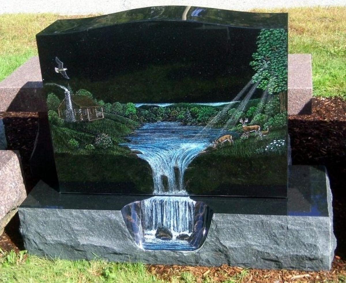 OK, Grove, Headstone Symbols and Meanings, Waterfall