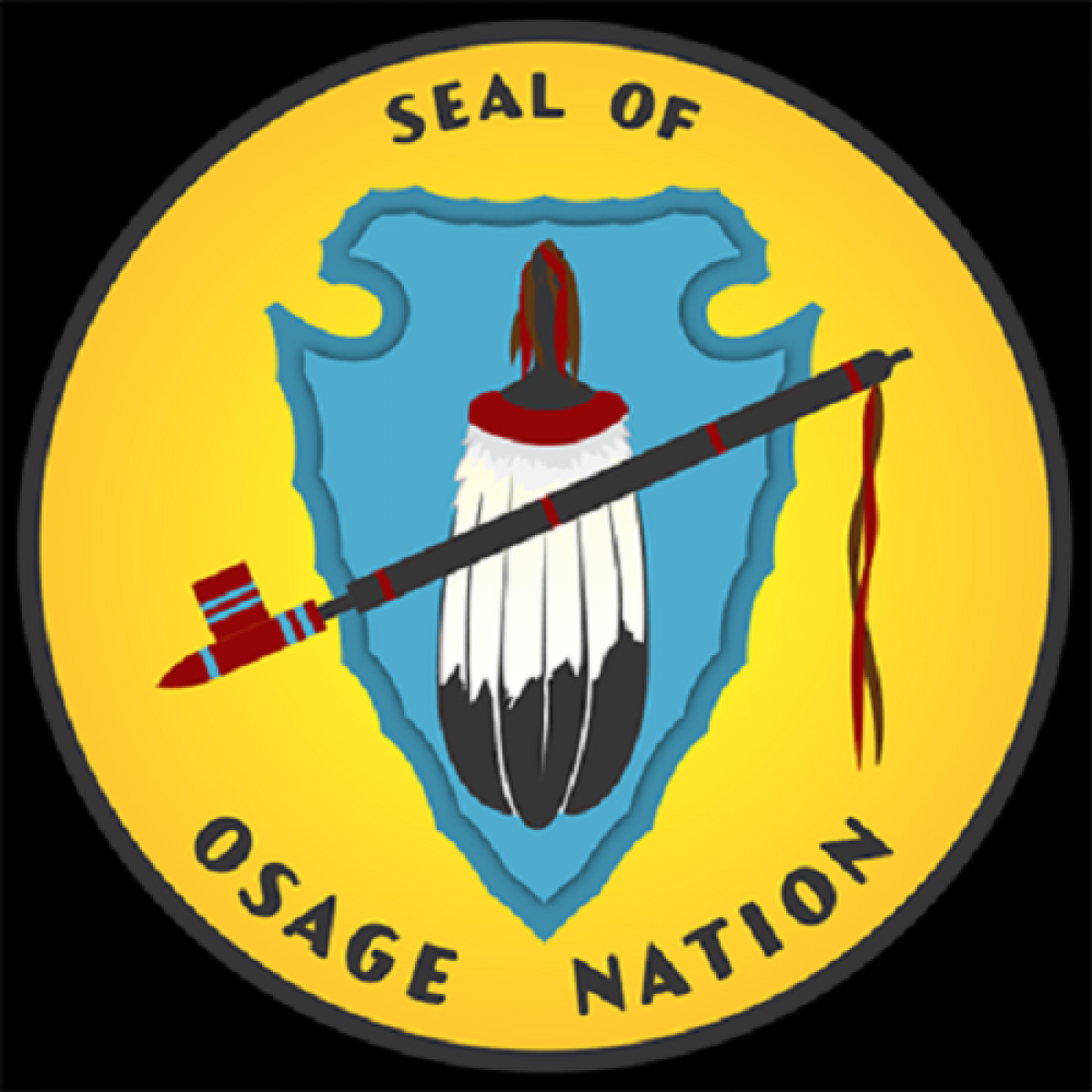 OSAGE NATION OKLAHOMA TRIBAL SEAL  PATCH 