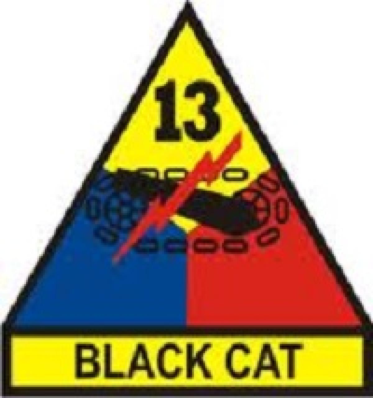 U. S. Army 13th Armored Division (Black Cat) OK, Grove, Headstone Symbols and Meanings, U. S. Army 13th Armored Division (Black Cat)