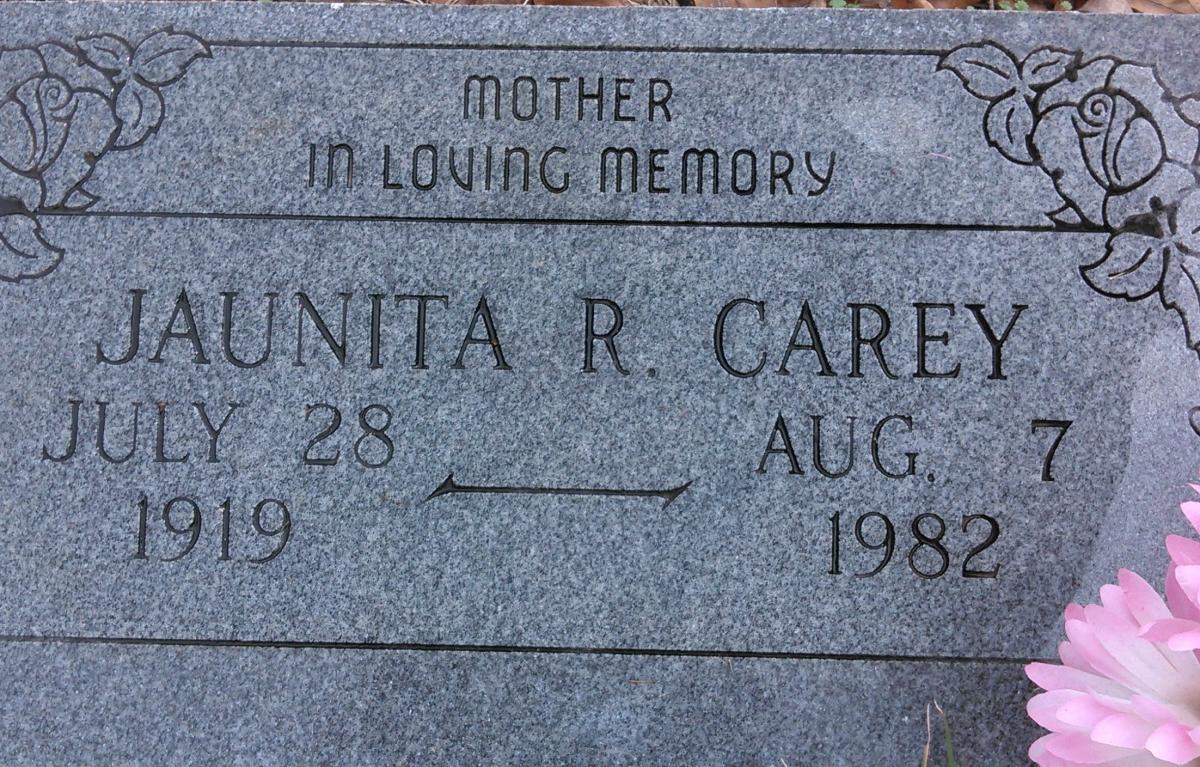 OK, Grove, Buzzard Cemetery, Carey, Juanita R. Headstone