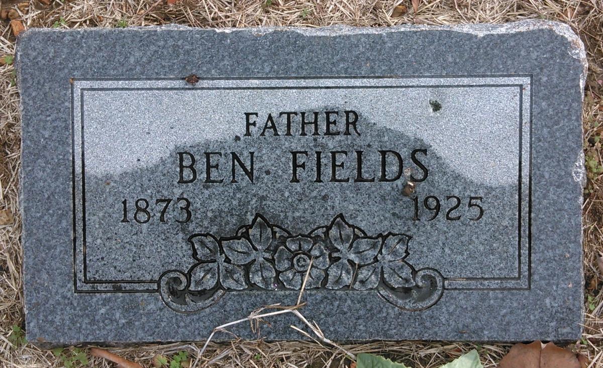 OK, Grove, Buzzard Cemetery, Fields, Ben Headstone