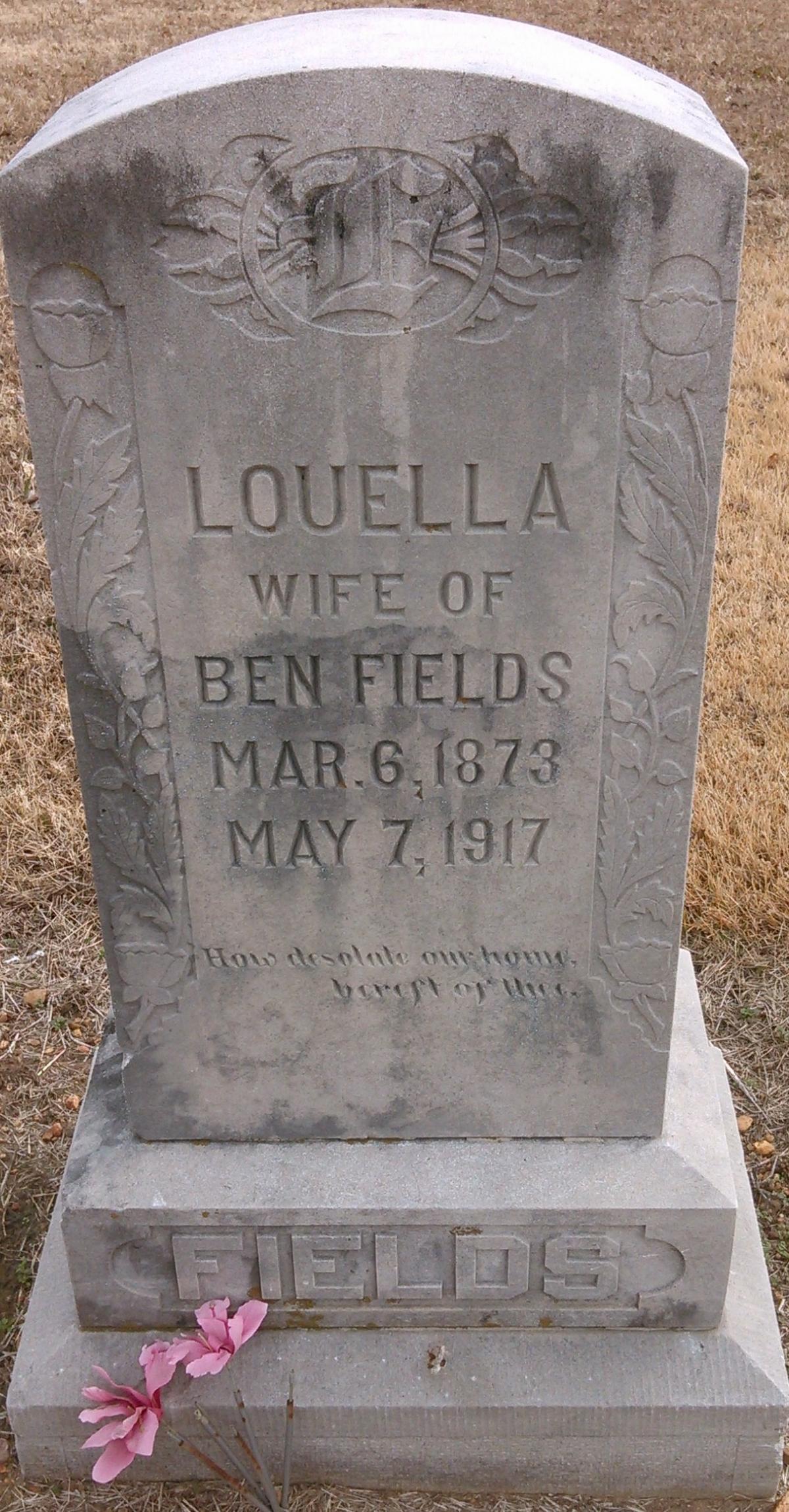 OK, Grove, Buzzard Cemetery, Fields, Louella Headstone