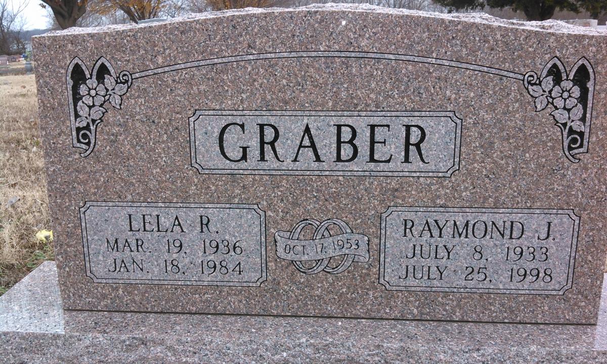 OK, Grove, Buzzard Cemetery, Graber, Lela R. & Raymond J. Headstone