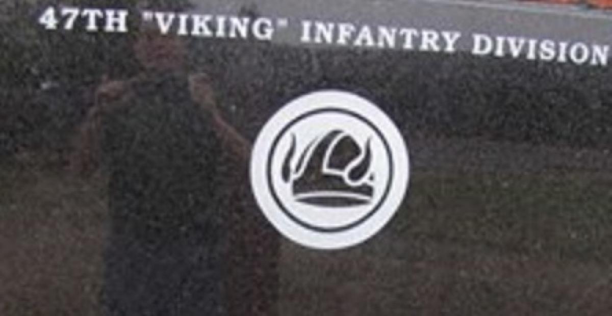 OK, Grove, Headstone Symbols and Meanings, U. S. Army 47th Infantry Division (Viking)