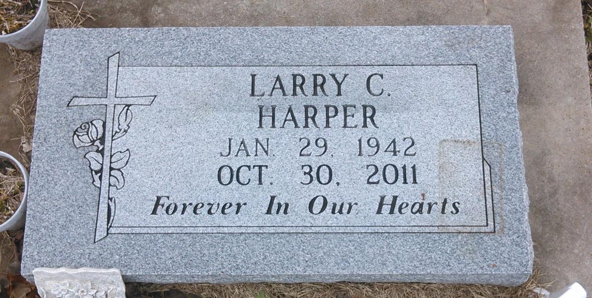 OK, Grove, Buzzard Cemetery, Harper, Larry C. Headstone