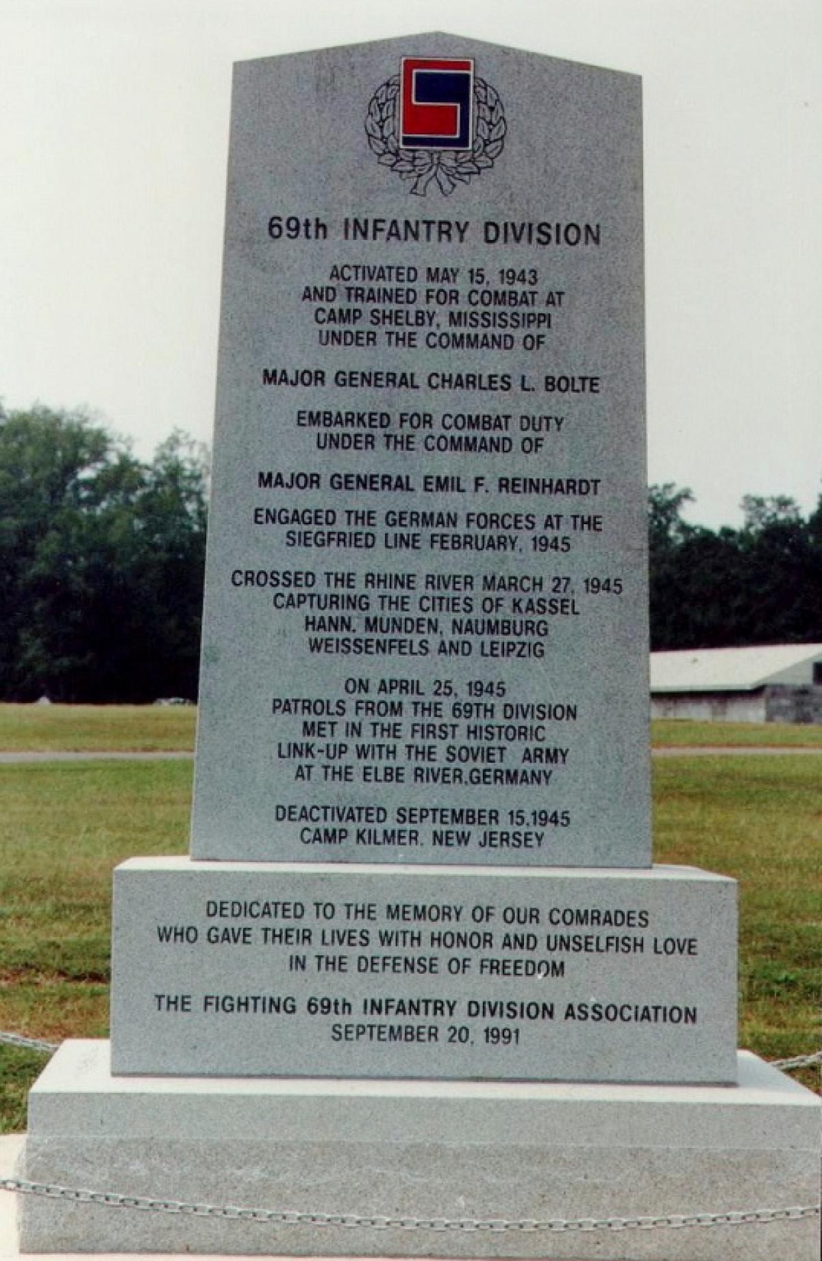 U. S. Army 69th Infantry Division (Fighting 69th) OK, Grove, Headstone Symbols and Meanings, U. S. Army 69th Infantry Division (Fighting 69th)