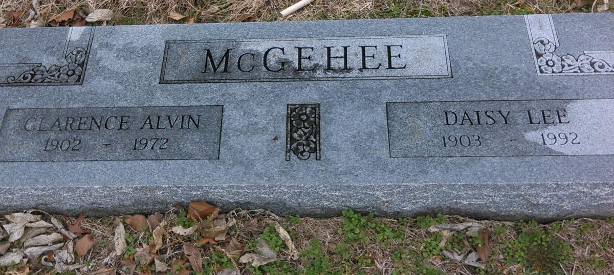 OK, Grove, Buzzard Cemetery, McGehee, Clarence Alvin & Daisy Lee Headstone