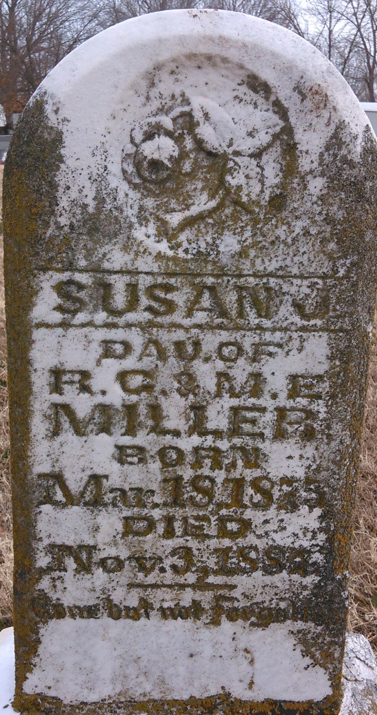 OK, Grove, Buzzard Cemetery, Miller, Susan J. Headstone