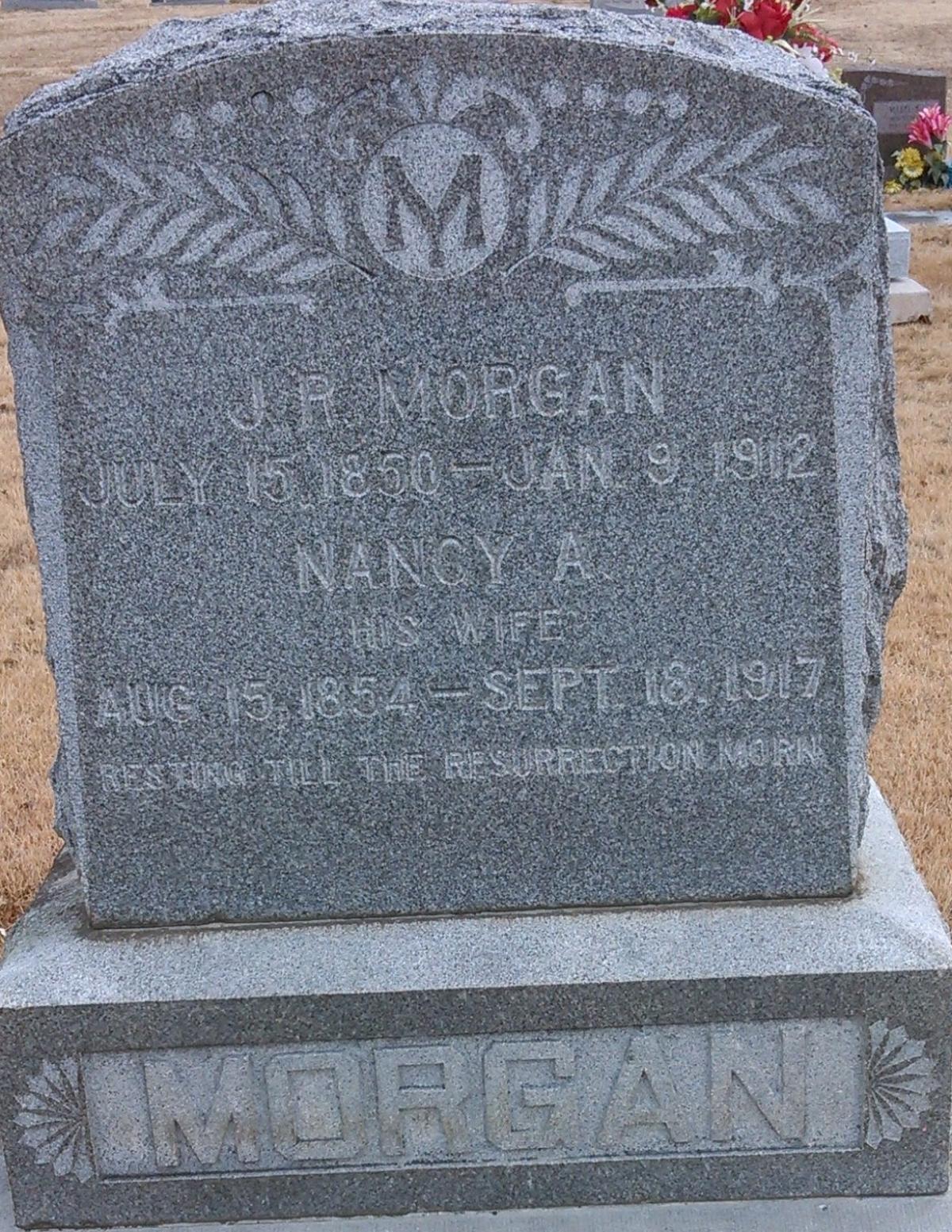 OK, Grove, Buzzard Cemetery, Morgan, J. R. & Nancy A.