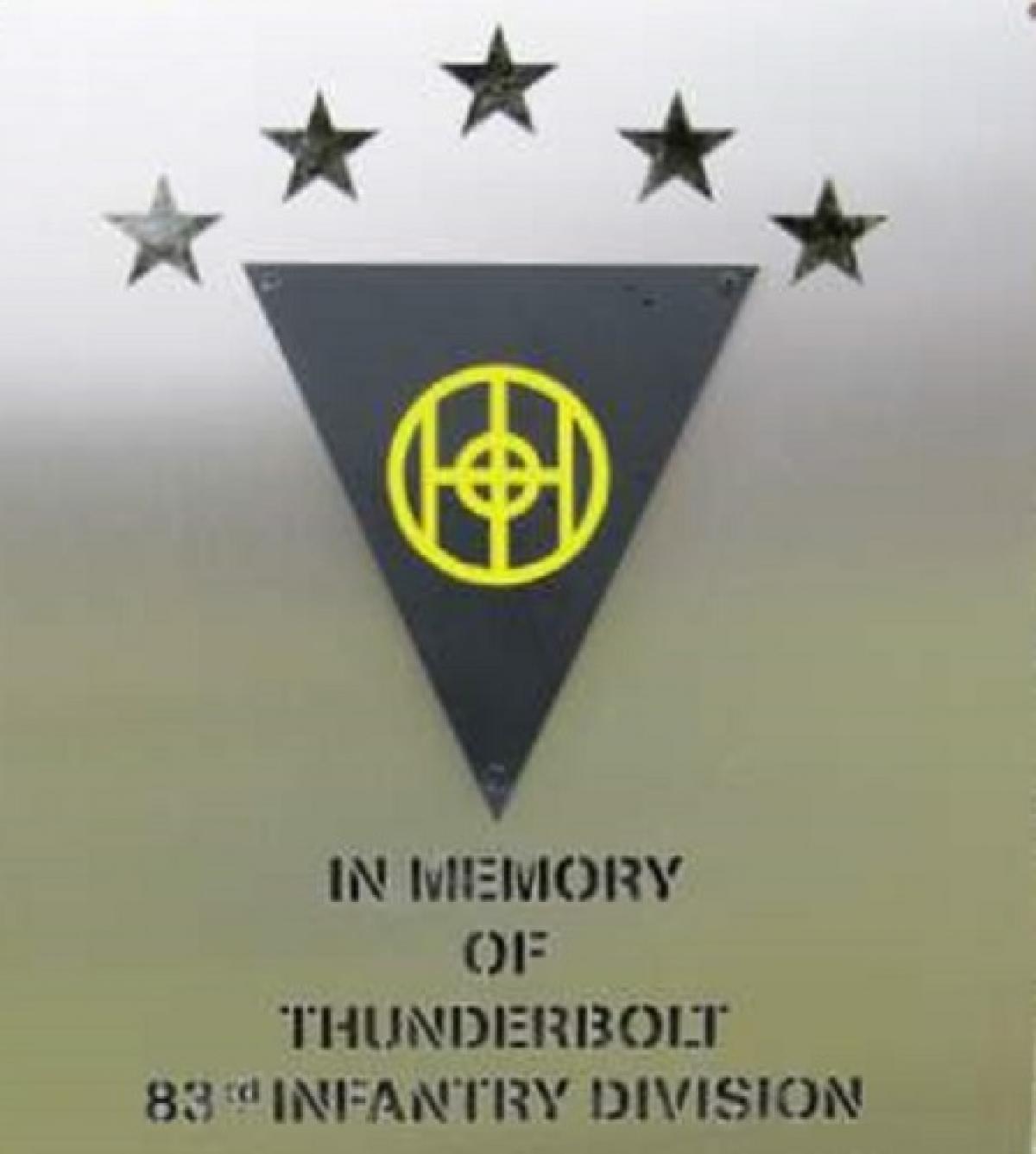 OK, Grove, Headstone Symbols and Meanings, U. S. Army 83rd Infantry Division (Thunderbolt)