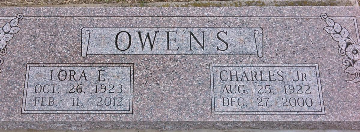 OK, Grove, Buzzard Cemetery, Owens, Lora E. & Charles Jr.