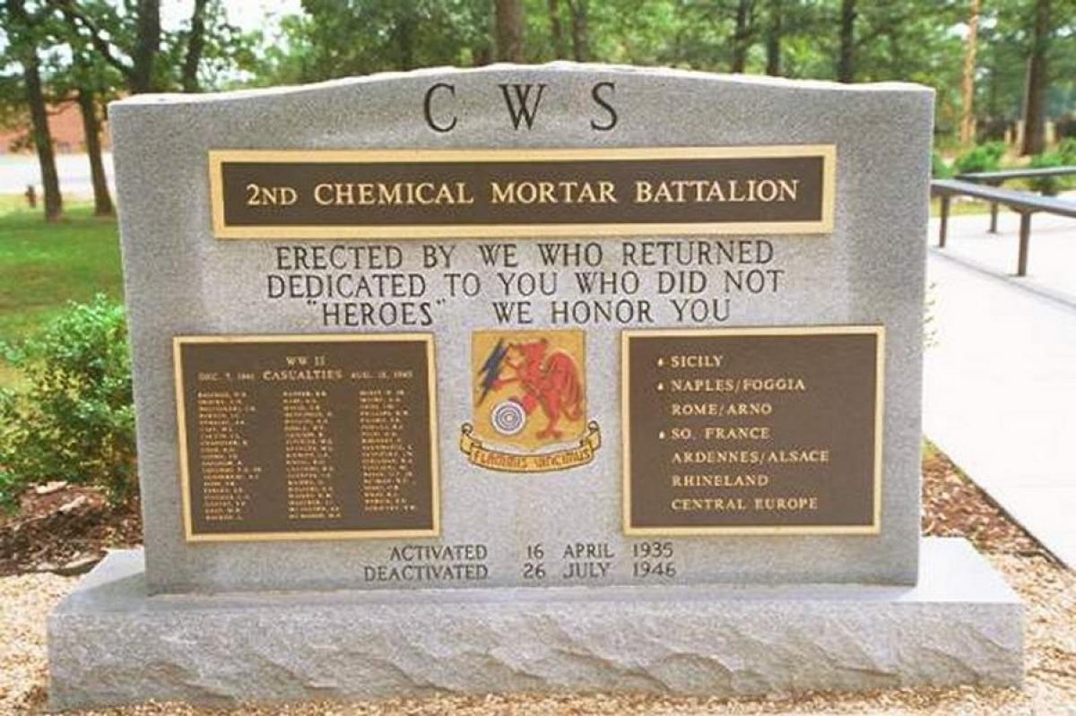 OK, Grove, Headstone Symbols and Meanings, U. S. Army 2nd Chemical Mortar Battalion