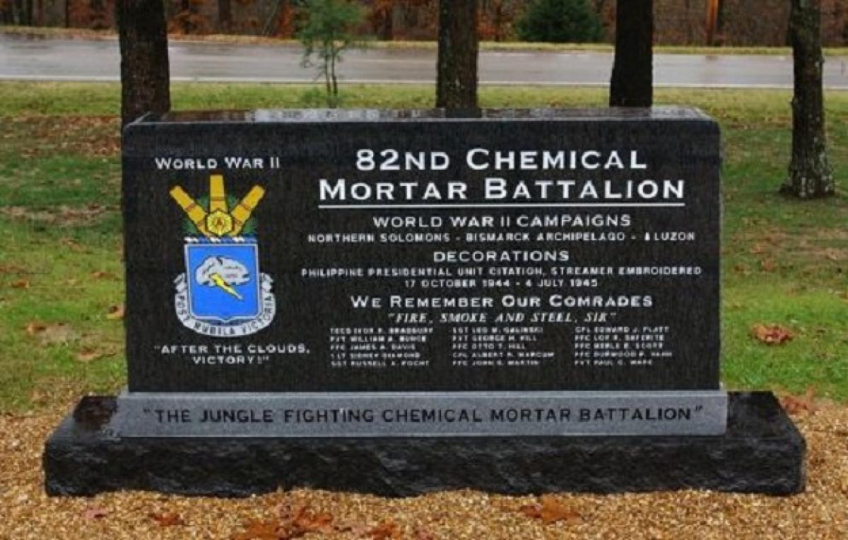 OK, Grove, Headstone Symbols and Meanings, U. S. Army 82nd Chemical Mortar Battalion