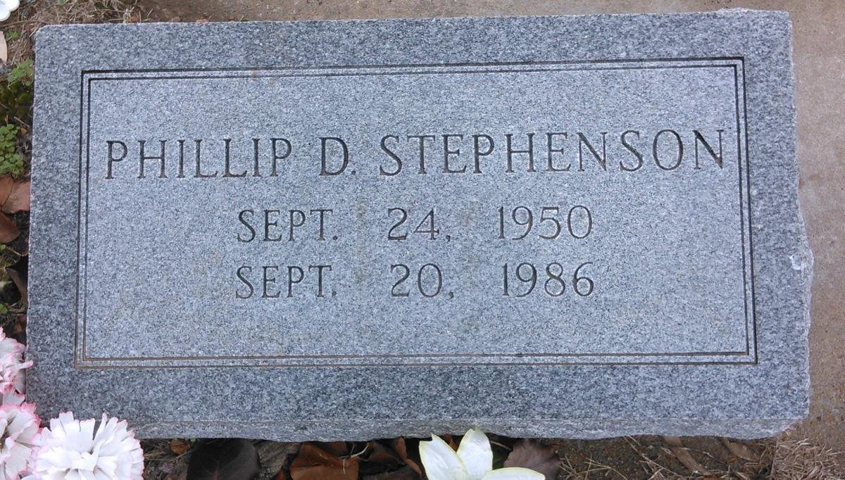 OK, Grove, Buzzard Cemetery, Stephenson, Phillip D. Headstone