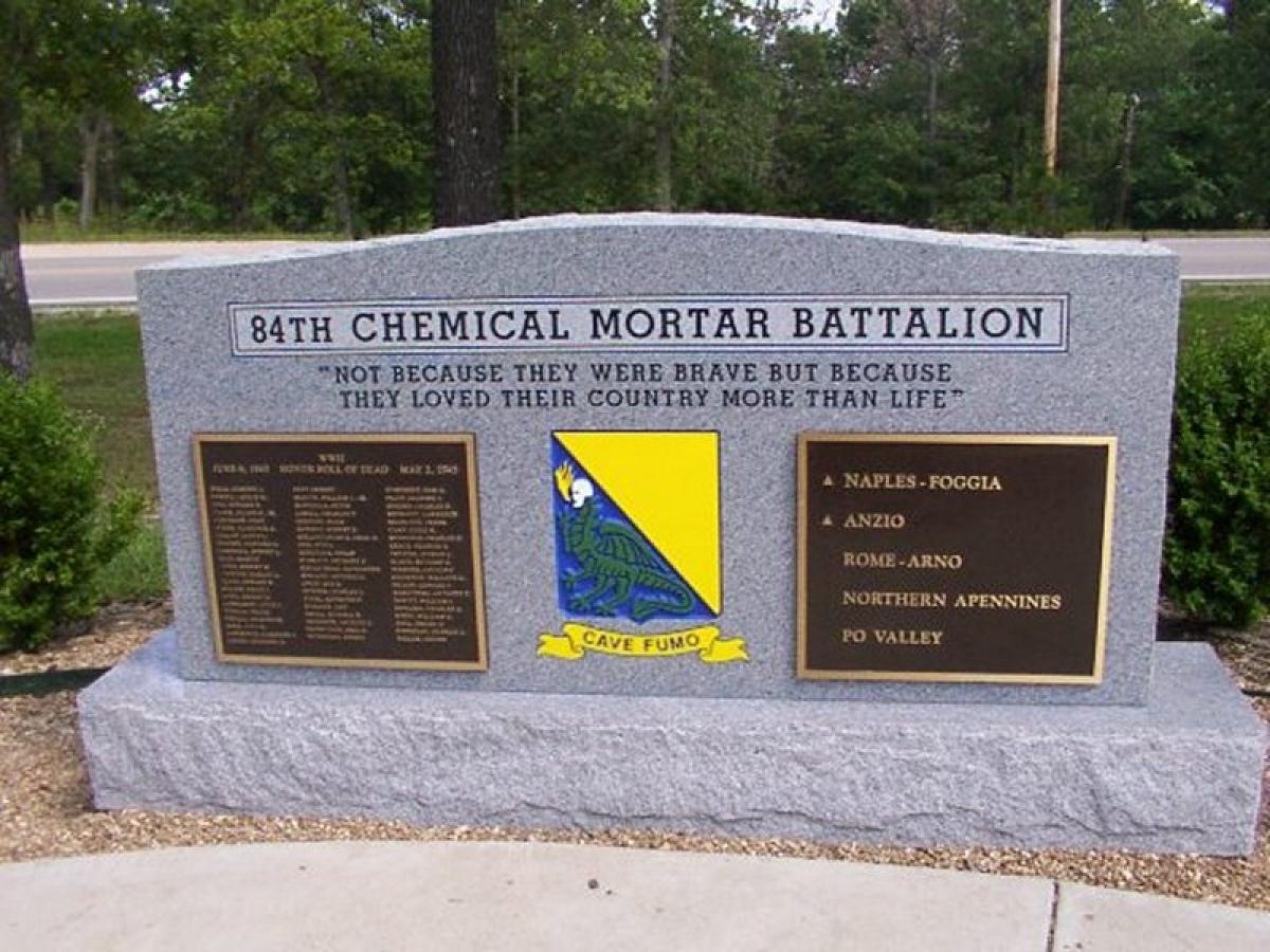 OK, Grove, Headstone Symbols and Meanings, U. S. Army 84th Chemical Mortar Battalion