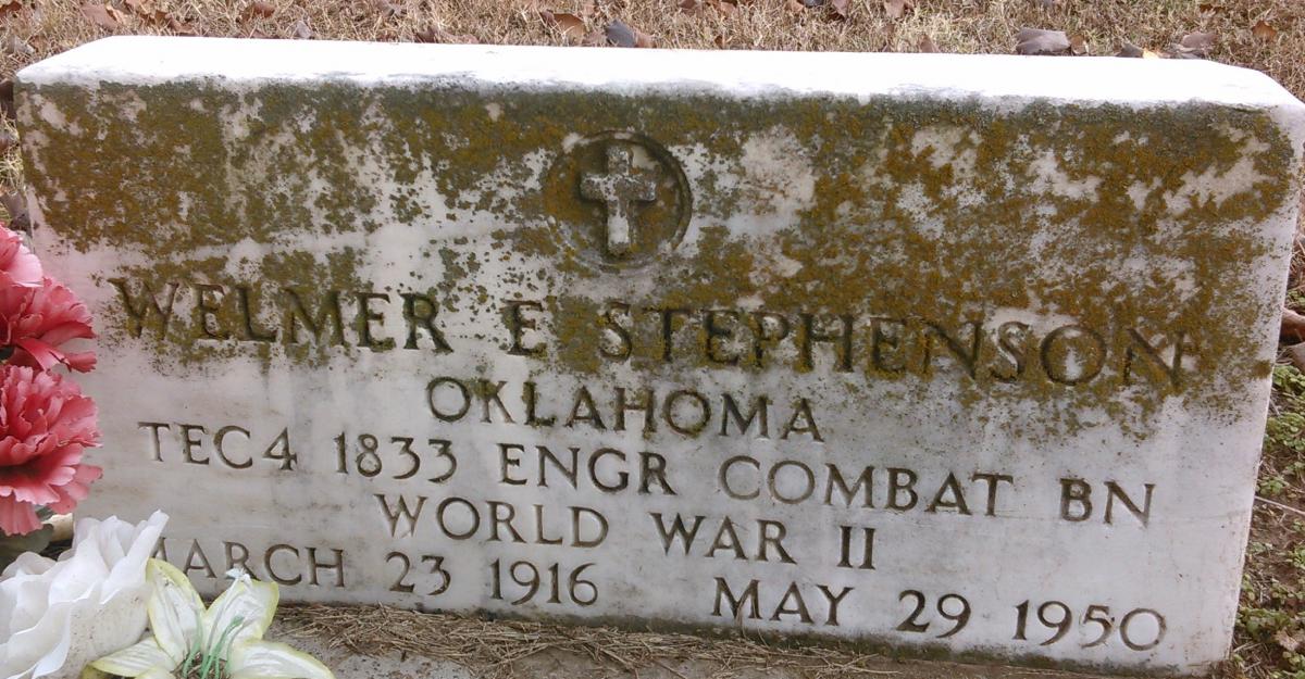 OK, Grove, Buzzard Cemetery, Stephenson, Welmer E. Headstone