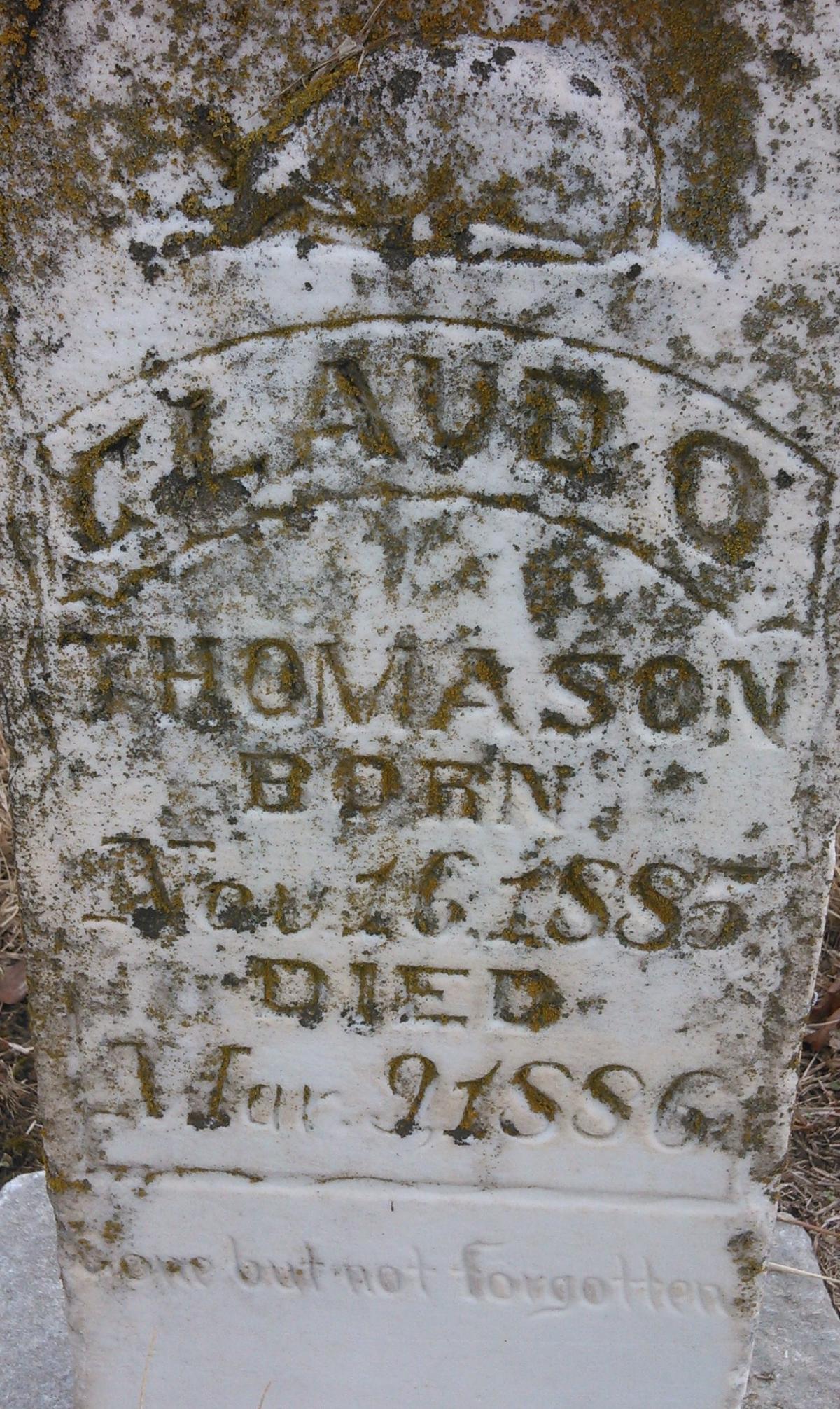 OK, Grove, Buzzard Cemetery, Thomason, Claud O. Headstone
