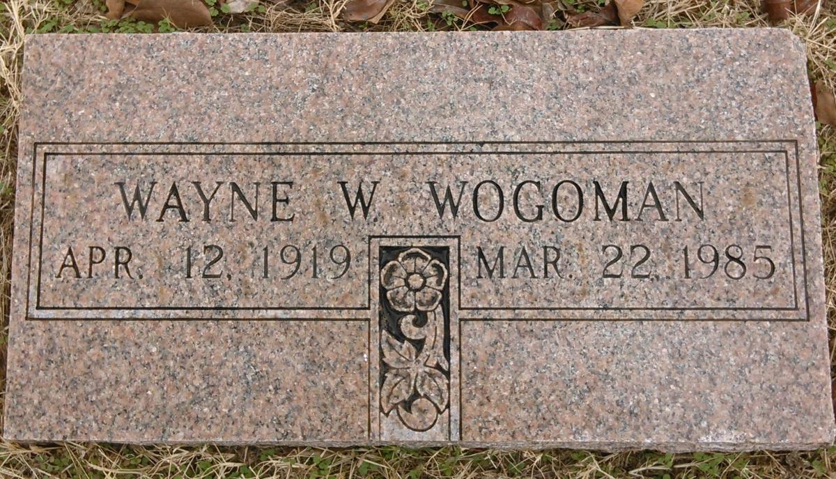 OK, Grove, Buzzard Cemetery, Wogoman, Wayne W. Headstone