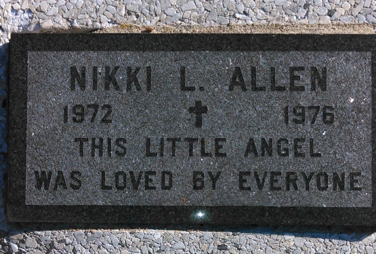 OK, Grove, Buzzard Cemetery, Allen, Nikki L. Headstone