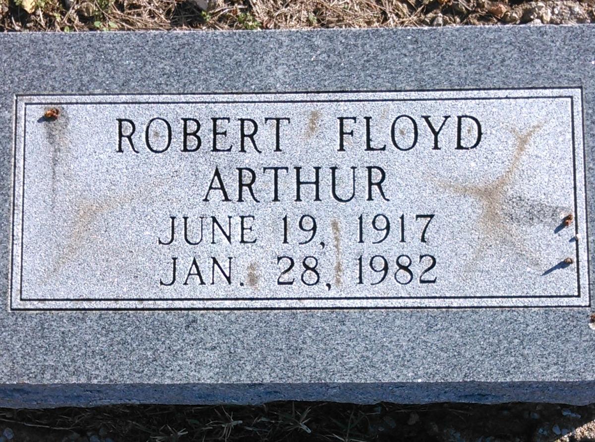 OK, Grove, Buzzard Cemetery, Arthur, Robert Floyd Headstone