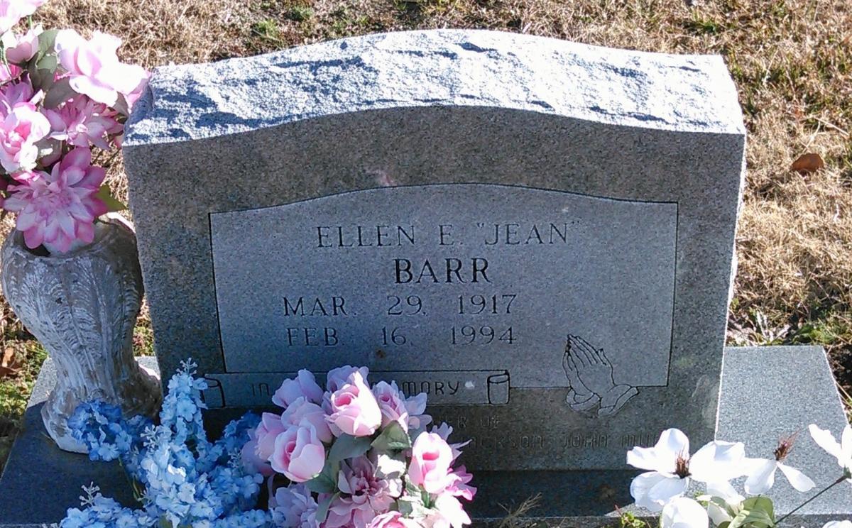 OK, Grove, Buzzard Cemetery, Barr, Ellen E. Headstone