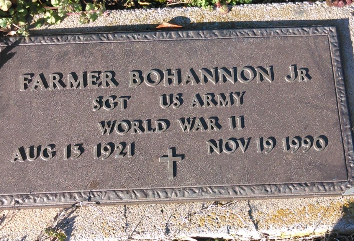 OK, Grove, Buzzard Cemetery, Bohannon, Farmer Jr. Headstone