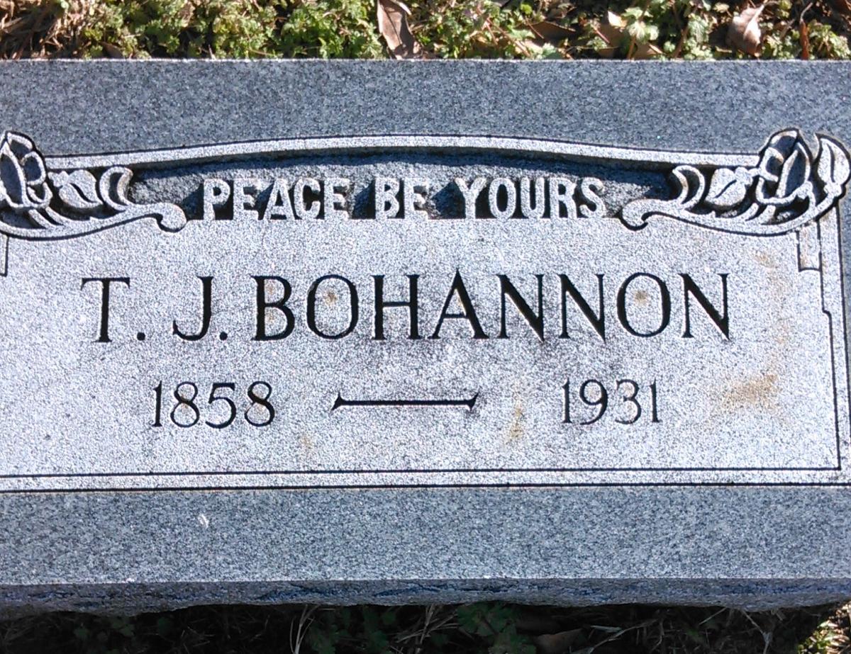 OK, Grove, Buzzard Cemetery, Bohannon, T. J. Headstone