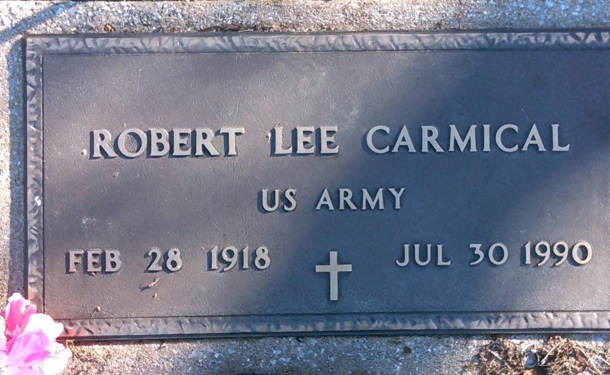 OK, Grove, Buzzard Cemetery, Carmical, Robert Lee Headstone