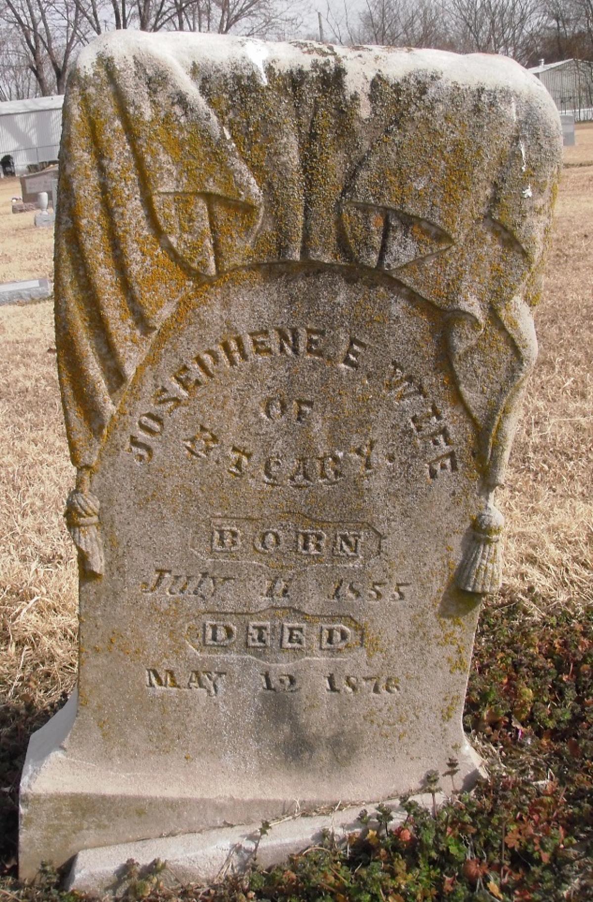 OK, Grove, Buzzard Cemetery, Cary, Josephene E. Headstone