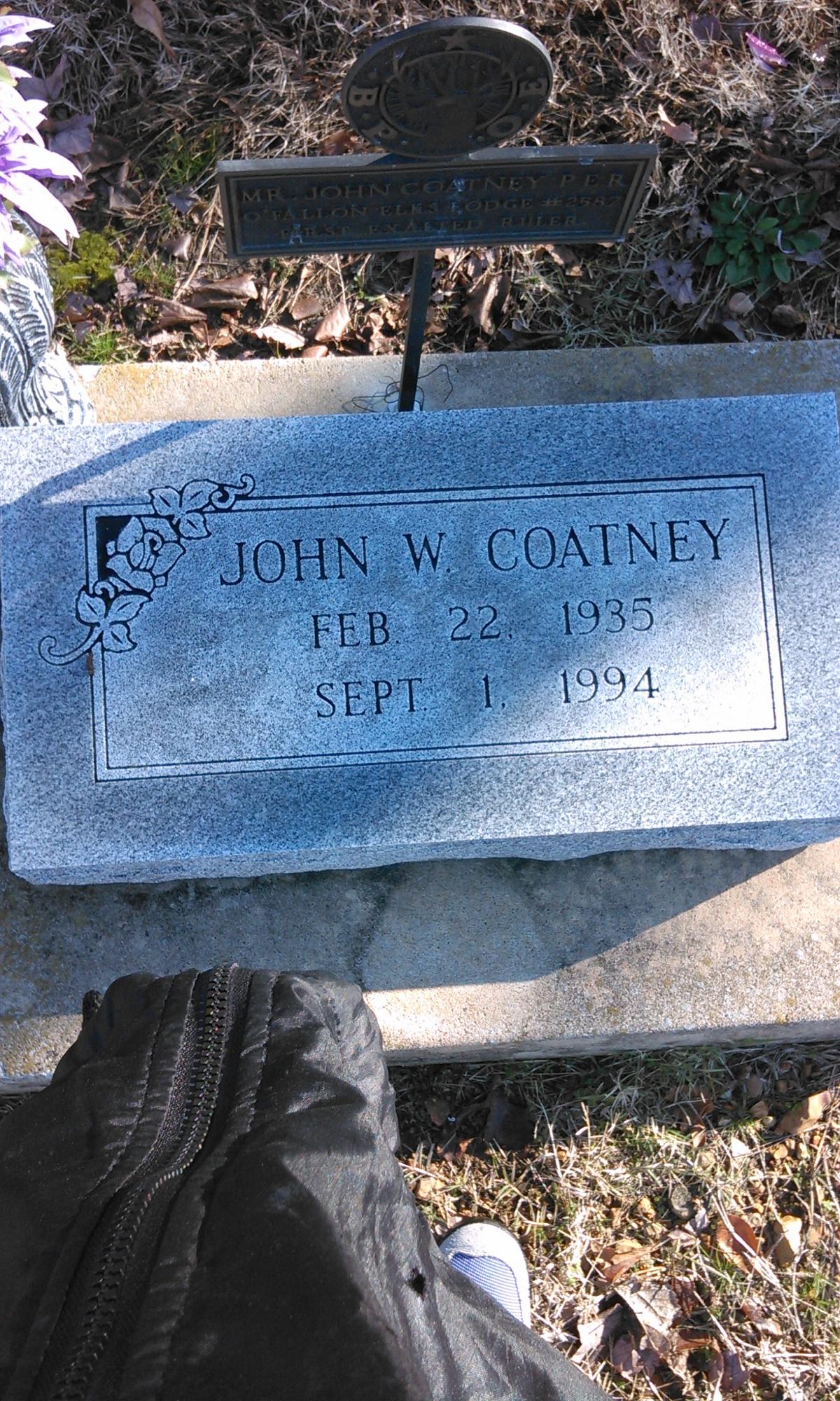 OK, Grove, Buzzard Cemetery, Coatney, John W. Headstone