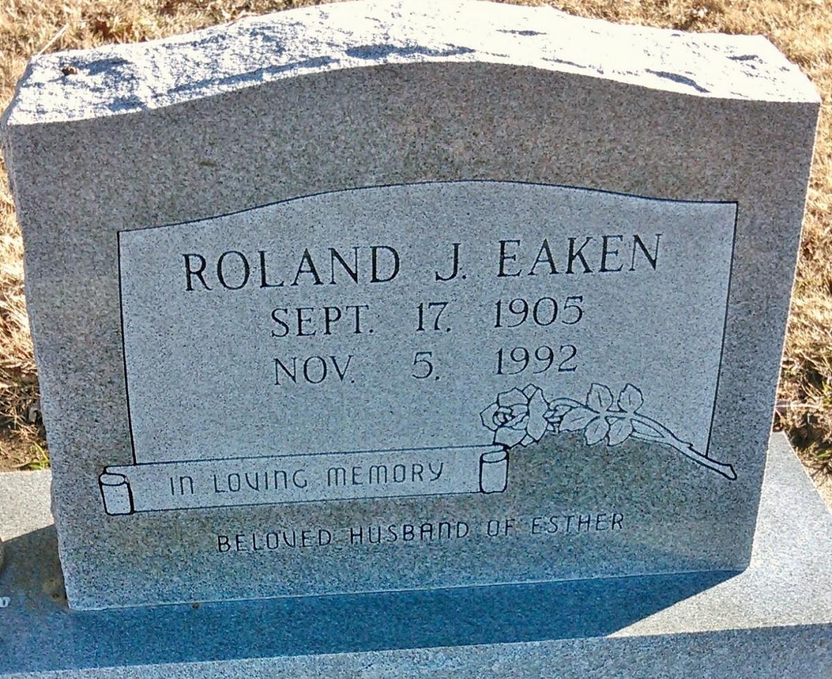 OK, Grove, Buzzard Cemetery, Eaken, Ronald J. Headstone