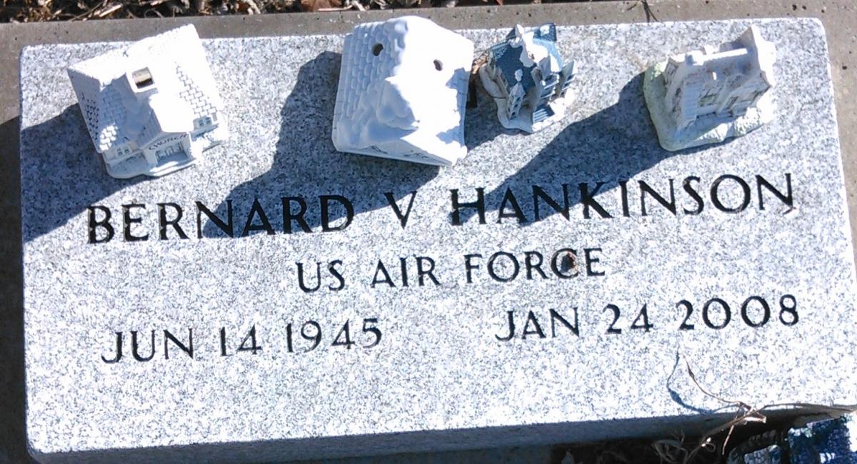 OK, Grove, Buzzard Cemetery, Hankinson, Bernard V. Headstone