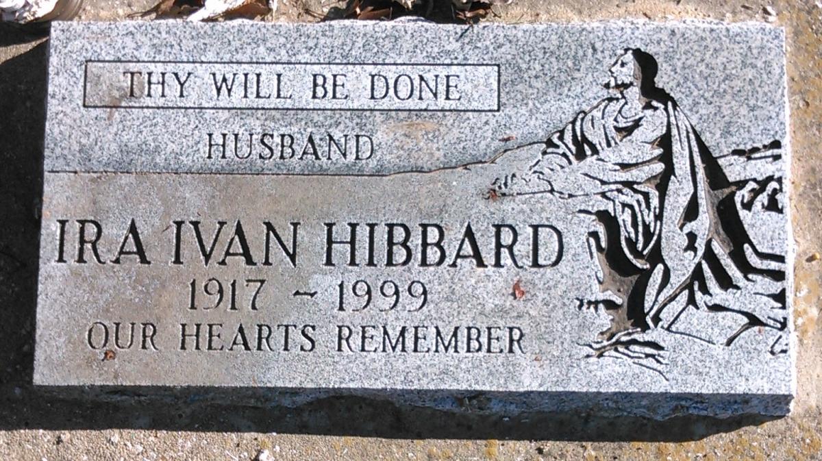 OK, Grove, Buzzard Cemetery, Hibbard, Ira Ivan Headstone